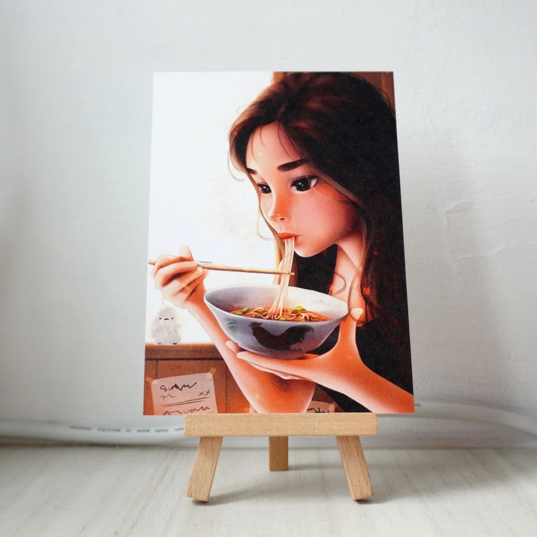 Slurping Noodle Art Print