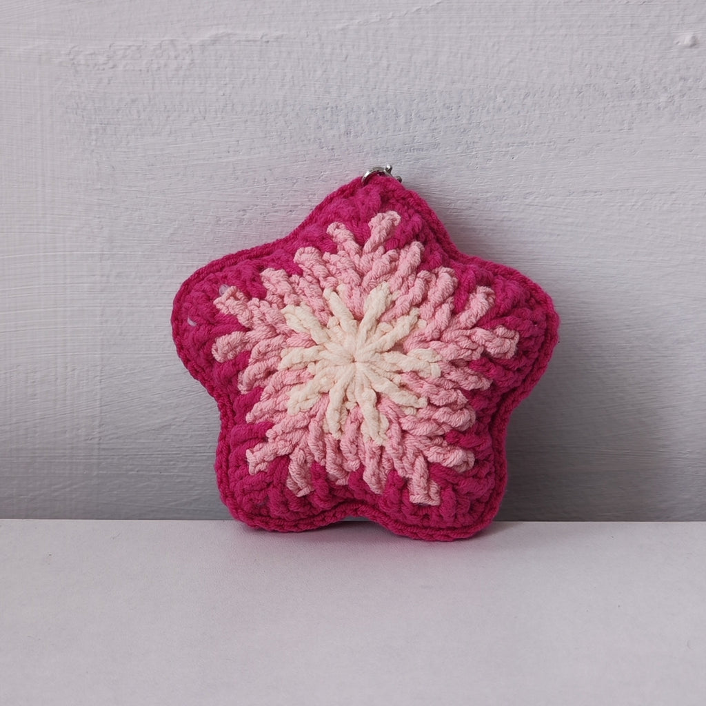 Pink Star Pendant Plushie Amigurumi