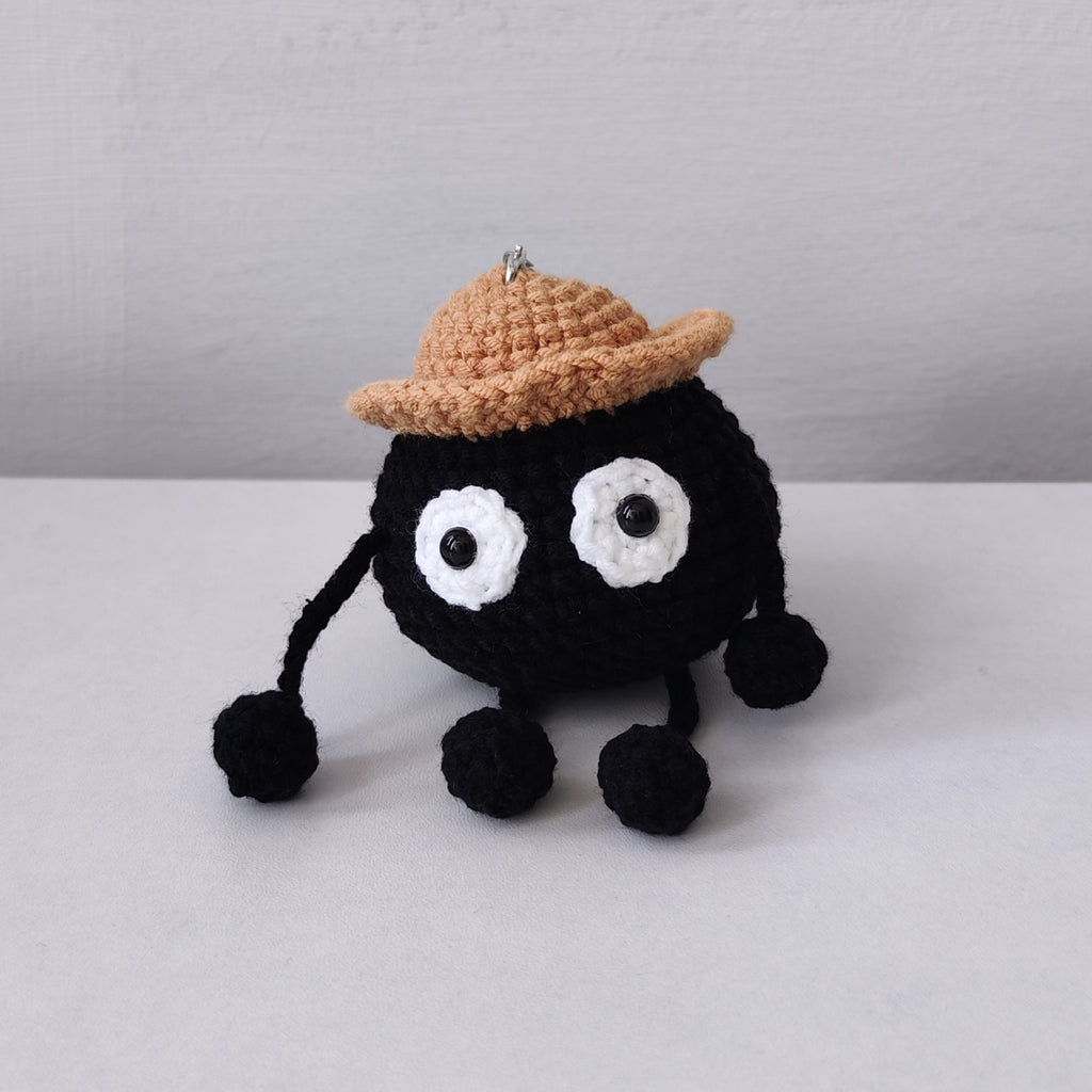 Black Ball Pendant Plushie Amigurumi