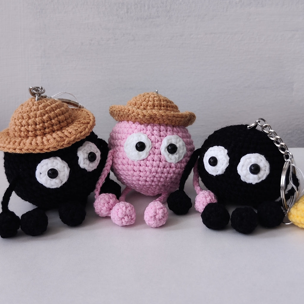 Black Ball Pendant Plushie Amigurumi