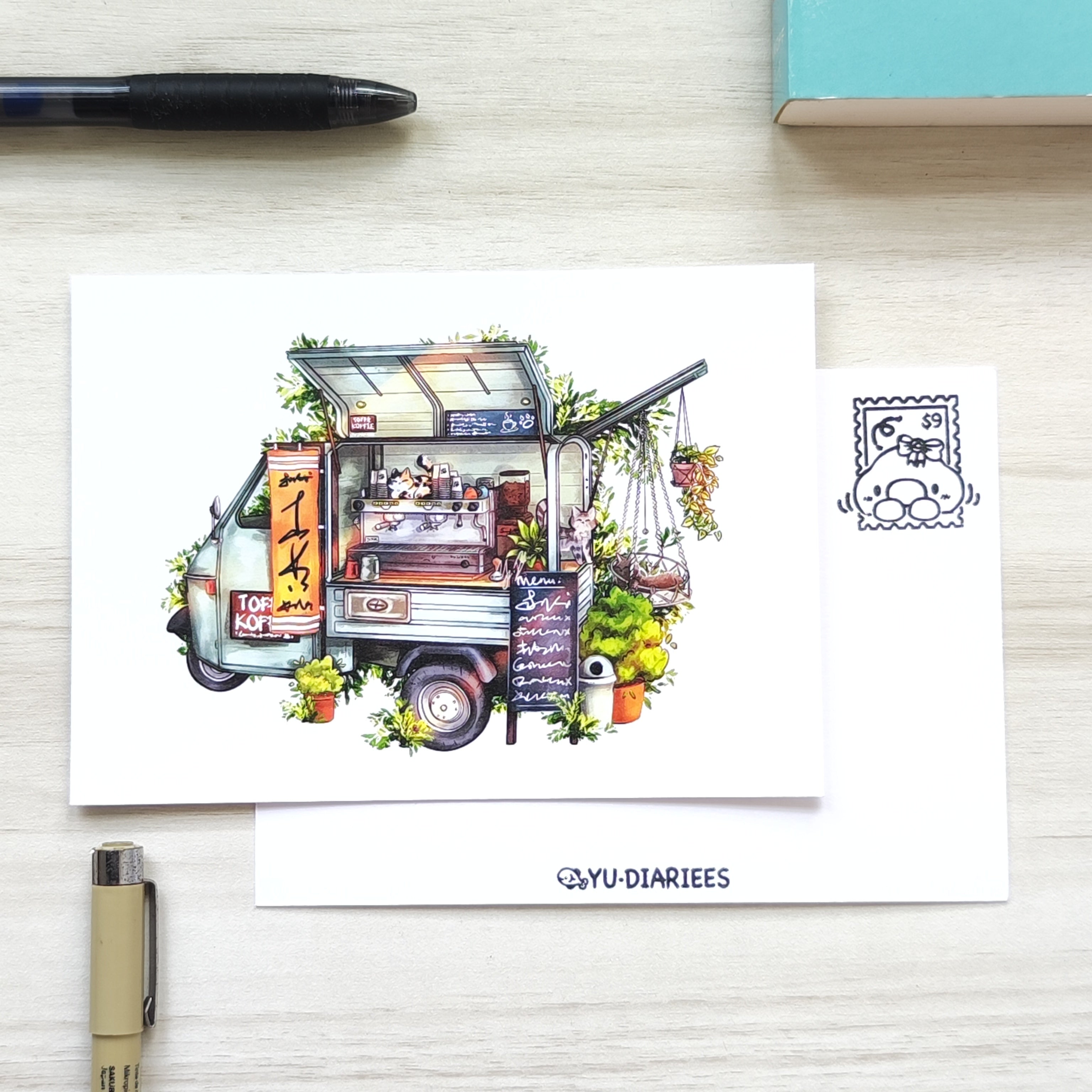 Toffe Cafe Store Postcard