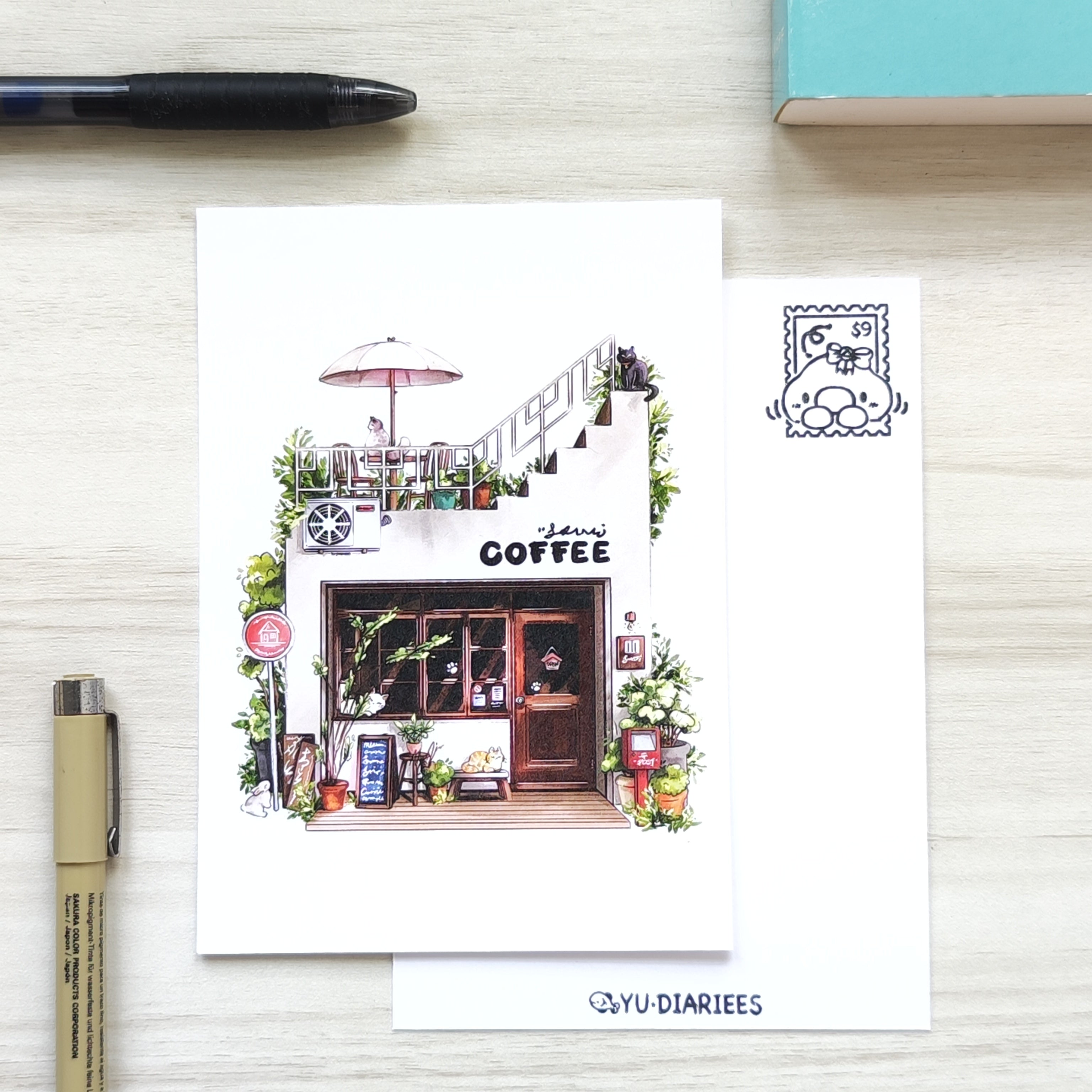 Coffee Cafe House Postcard