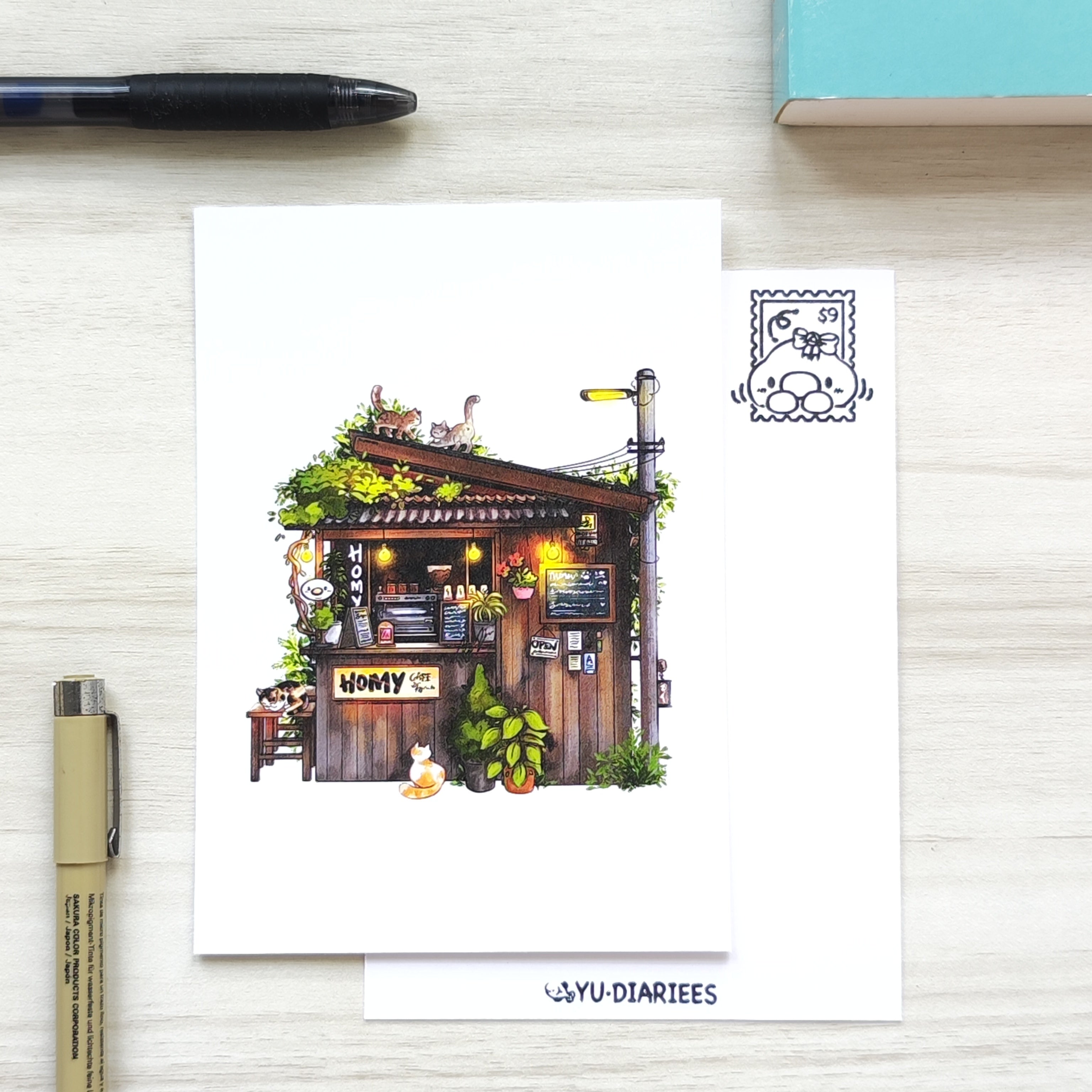 Homy Cafe Store Postcard