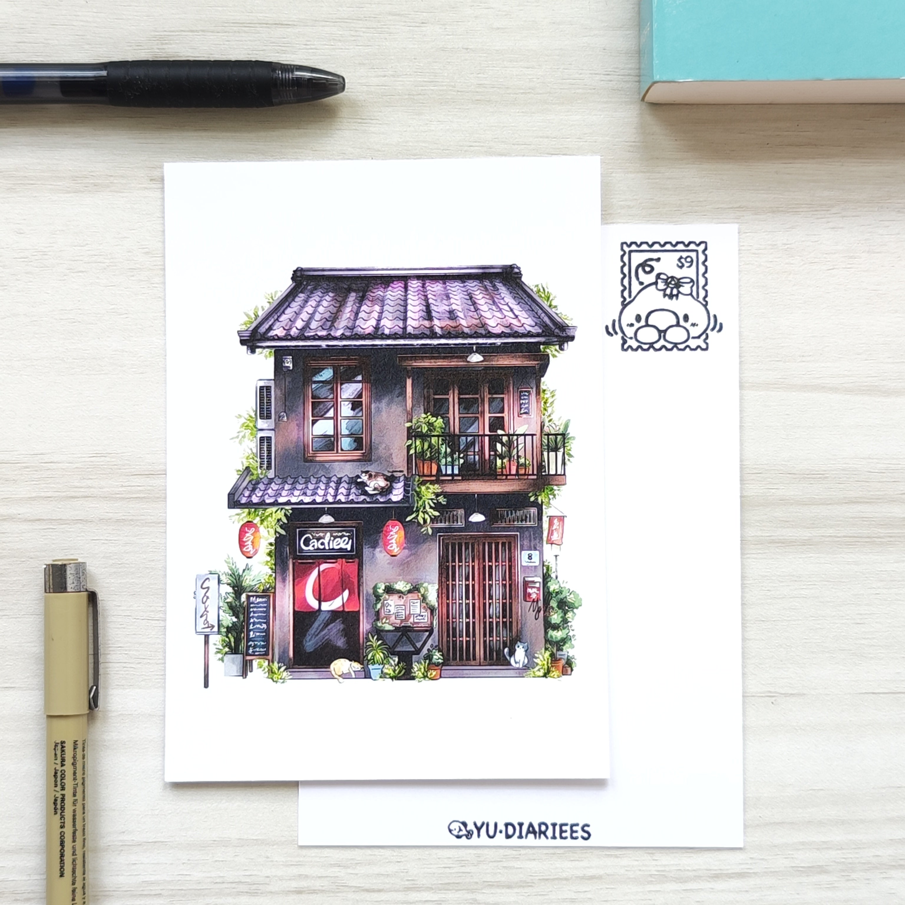 Cacliee Cafe House Postcard