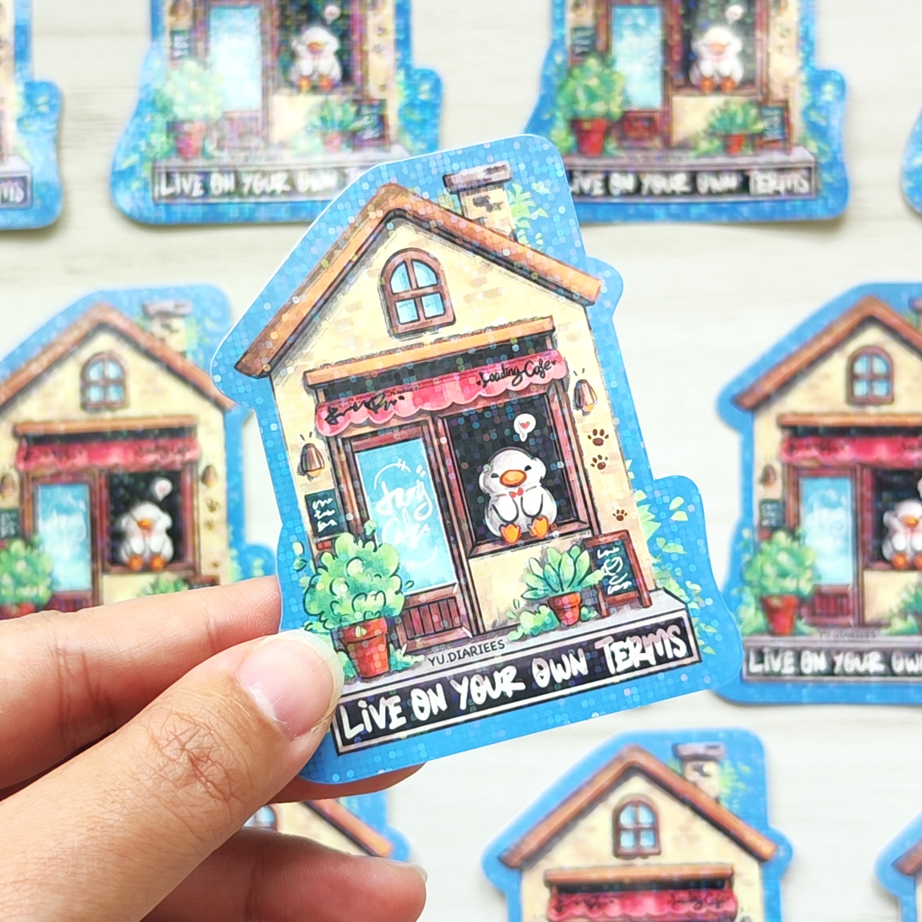 Live On Your Own Terms Sticker Flake