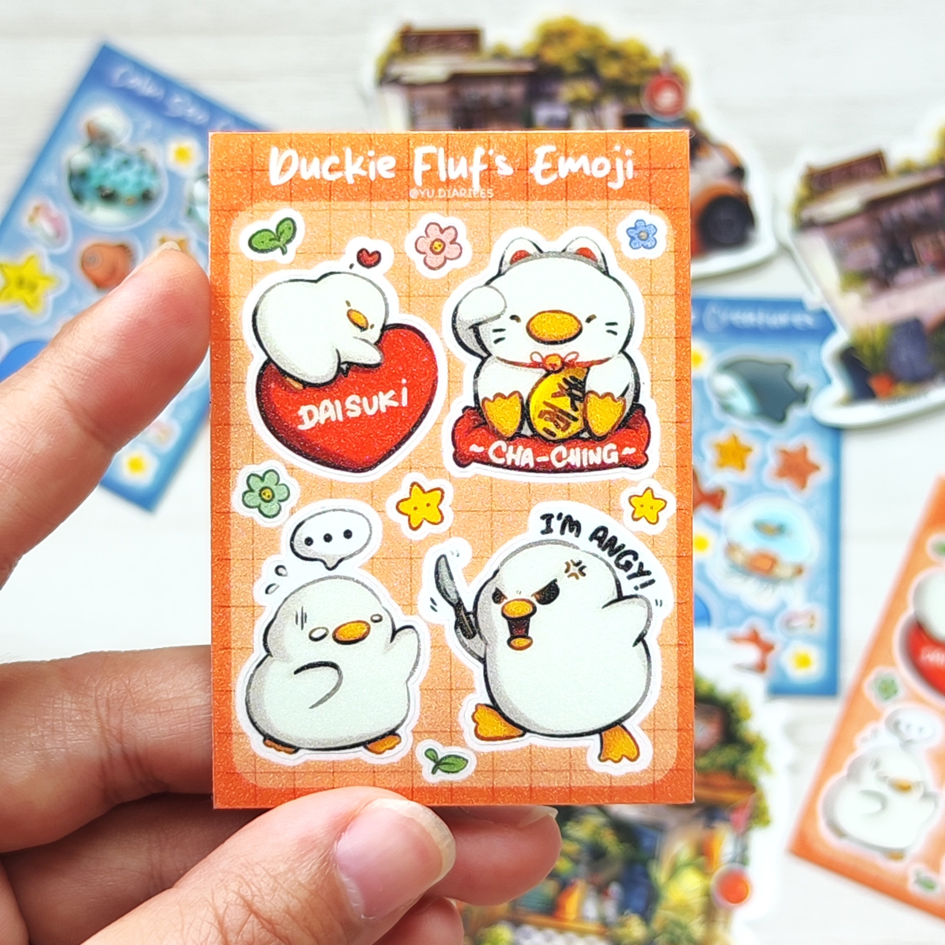 Duckie Emoji Mini Sticker Sheet
