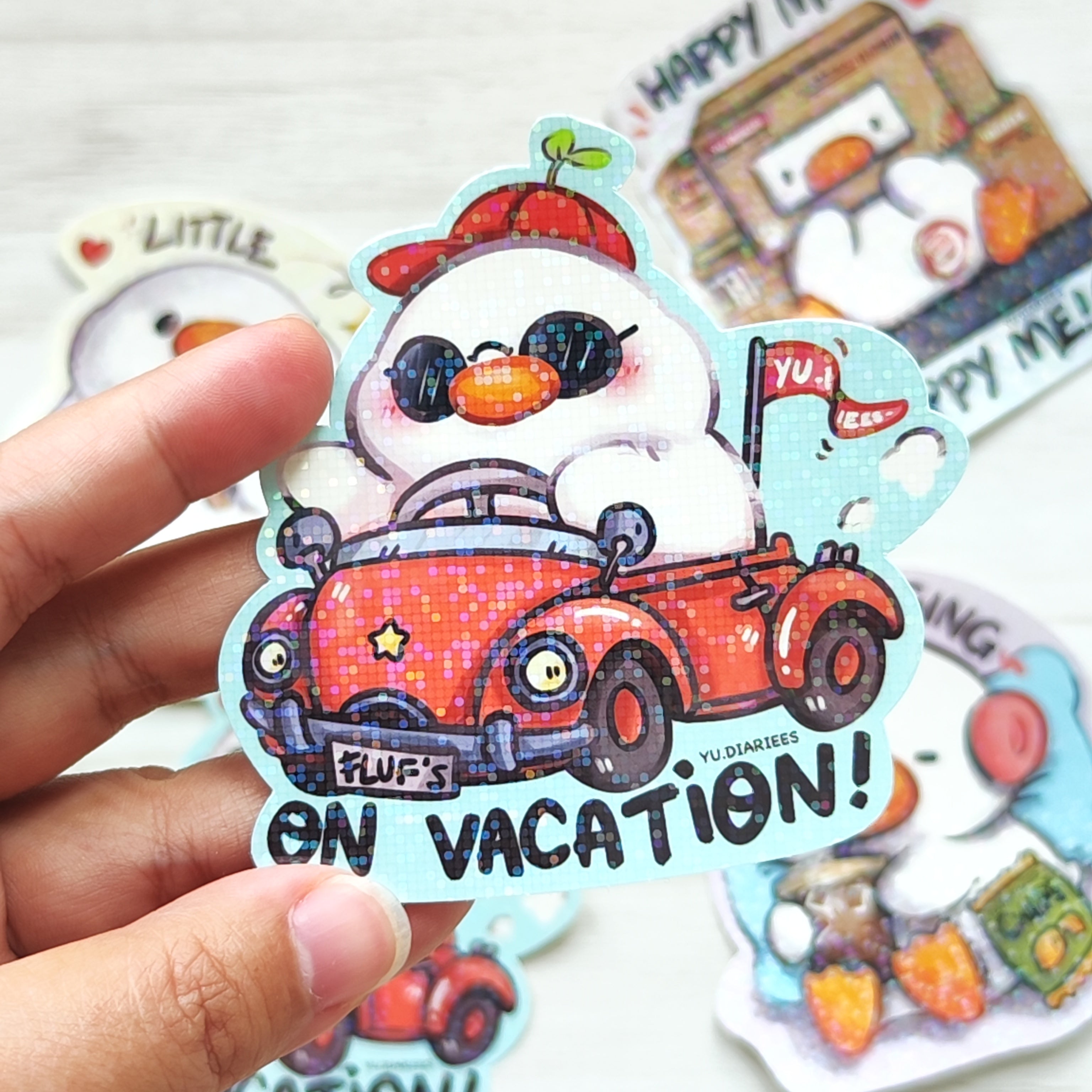 On Vacation Sticker Flake