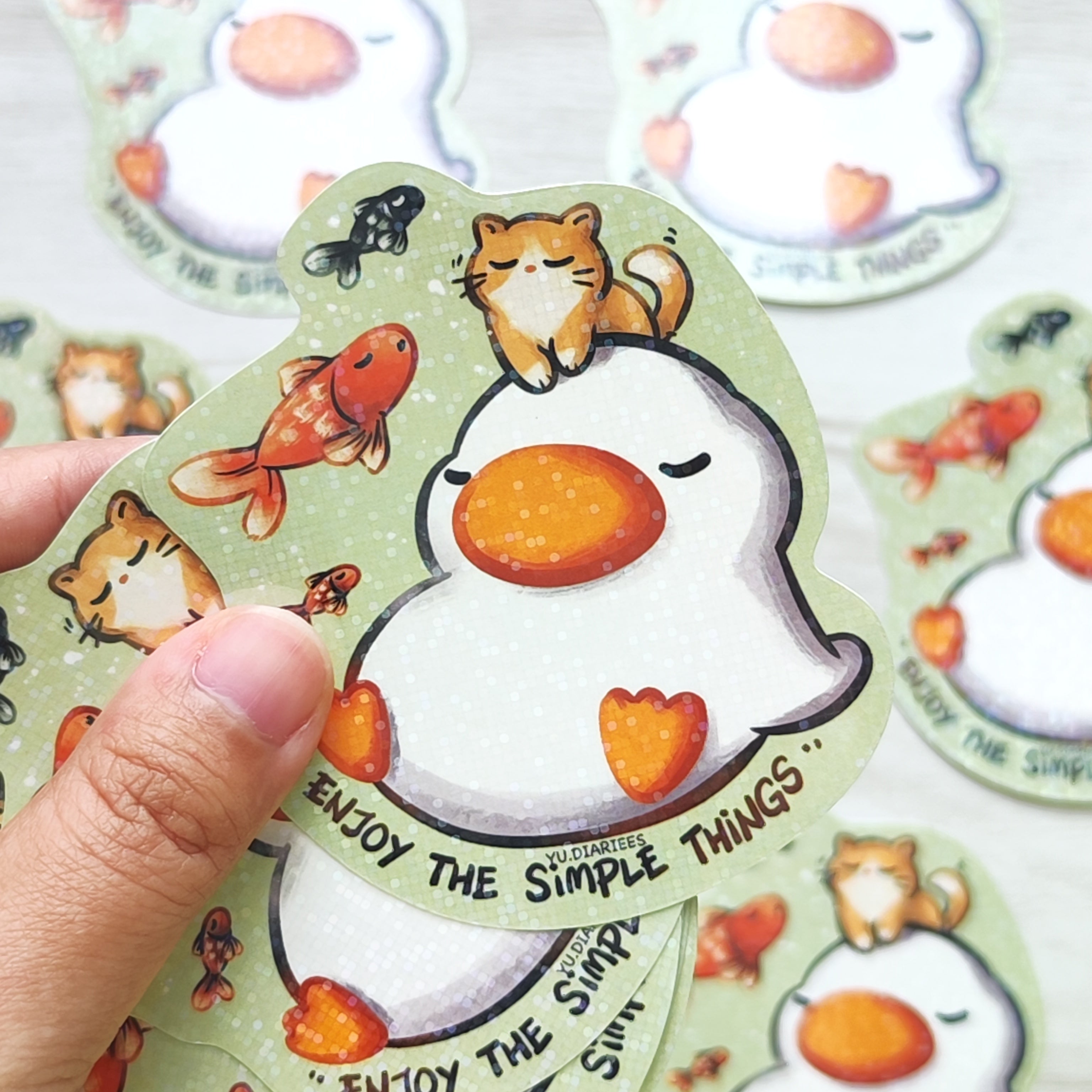 Enjoy The Simple Things Sticker Flake