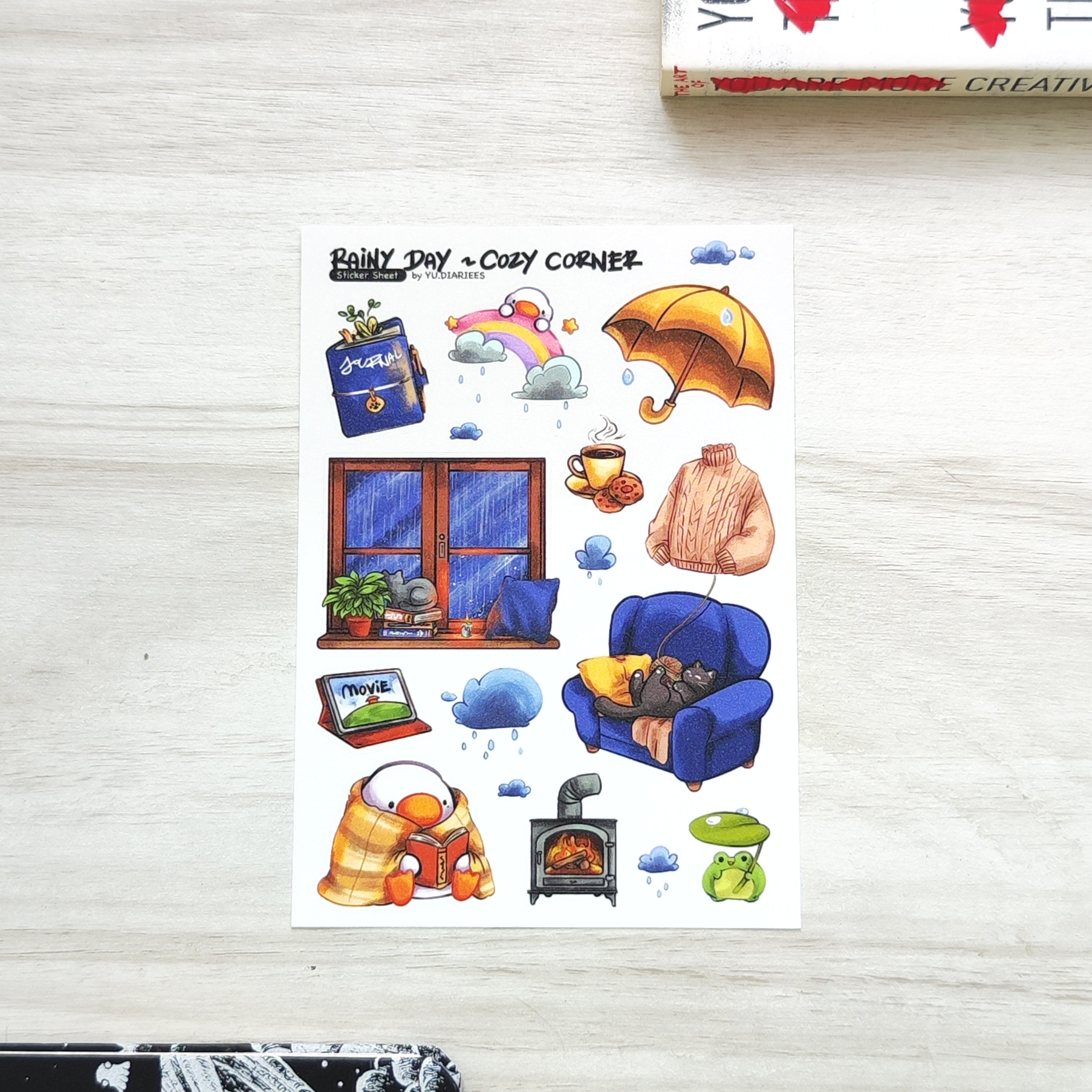 Rainy Days Cozy Corner Sticker Sheet
