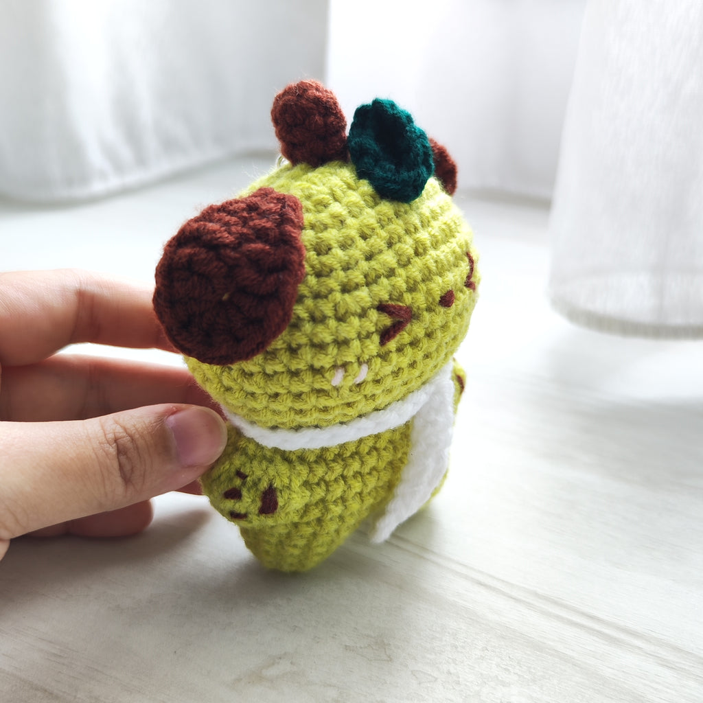 Green Apple Puppy Pendant Plushie Amigurumi