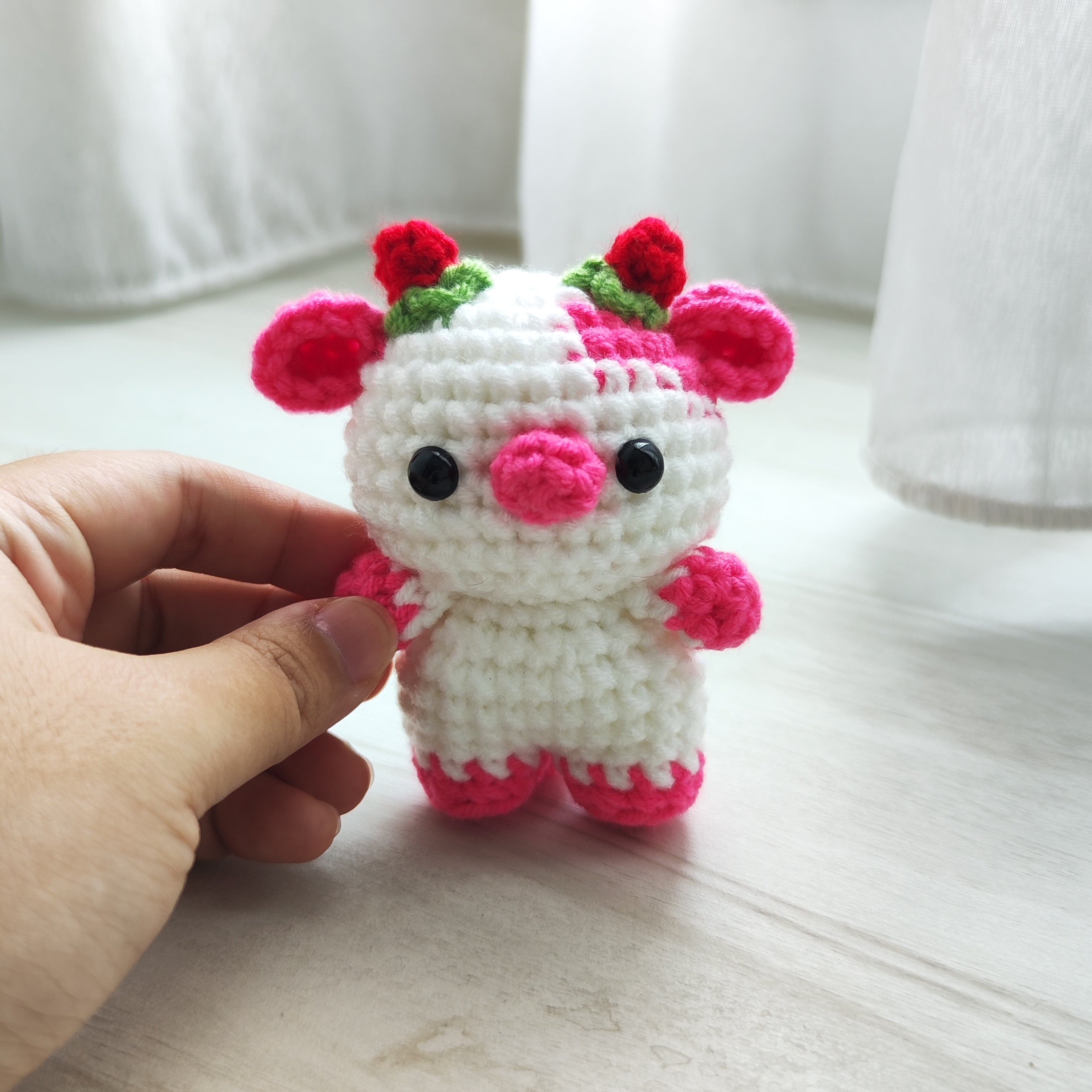 Cow Pendant Plushie Amigurumi