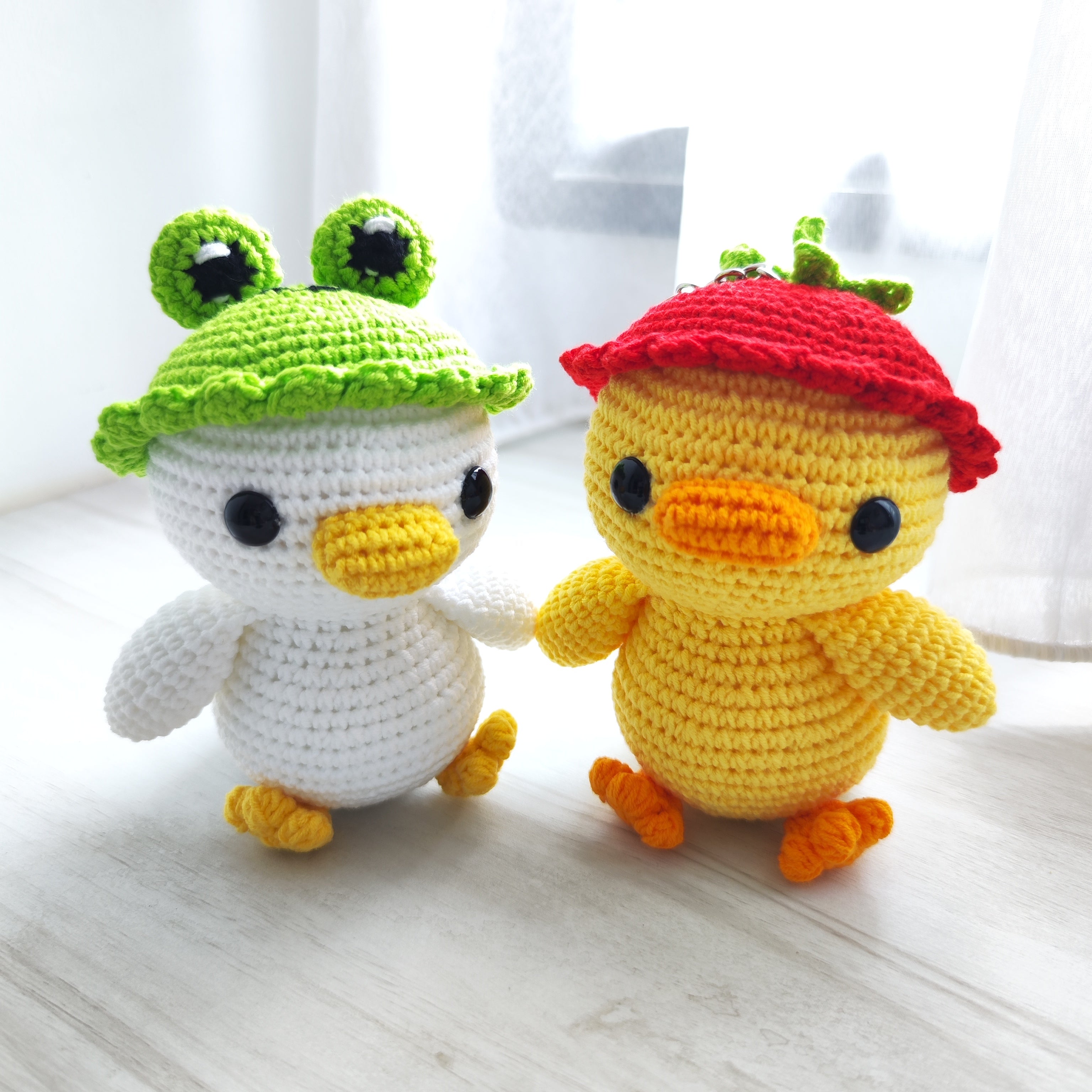 Duck With Hat Pendant Plushie Amigurumi