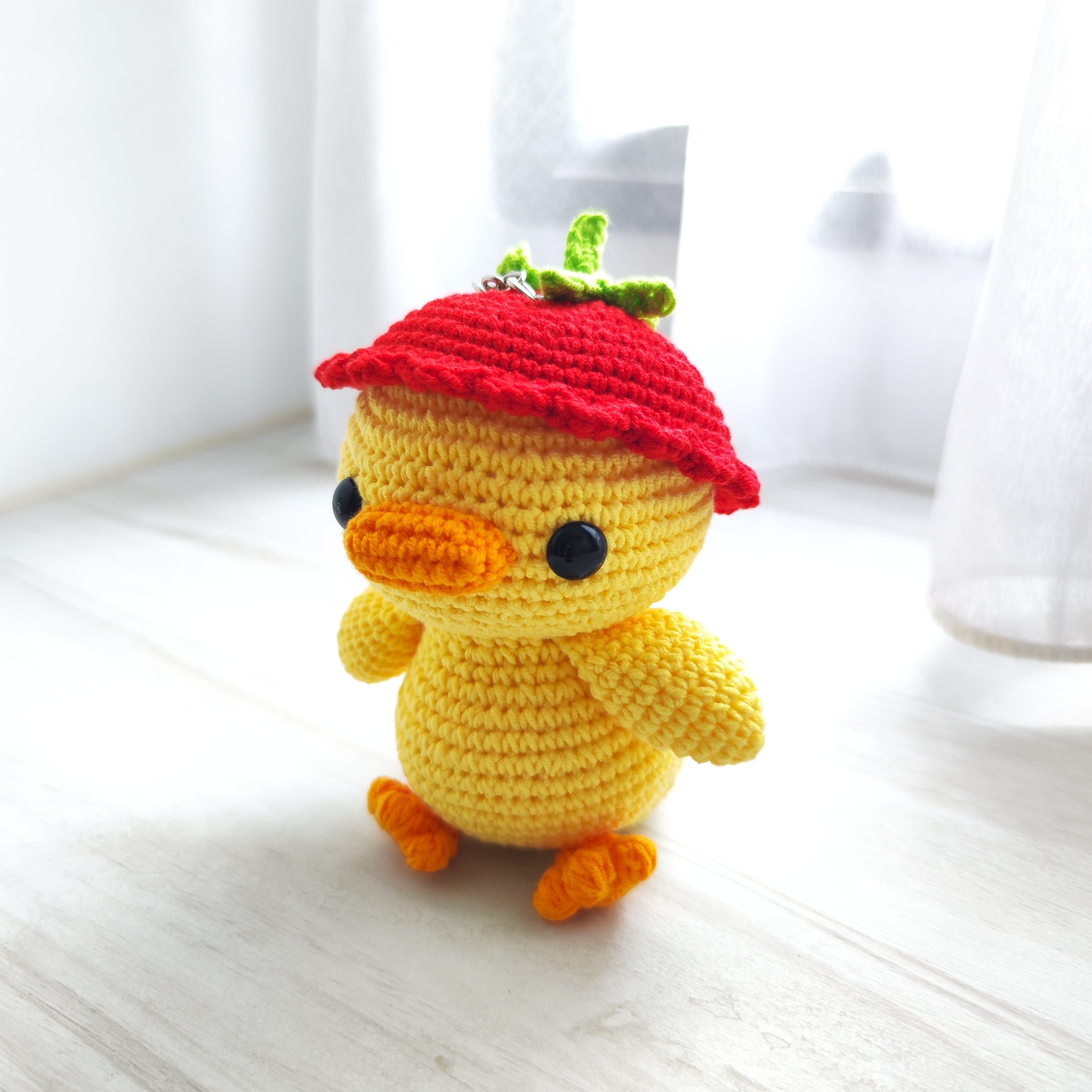 Duck With Hat Pendant Plushie Amigurumi