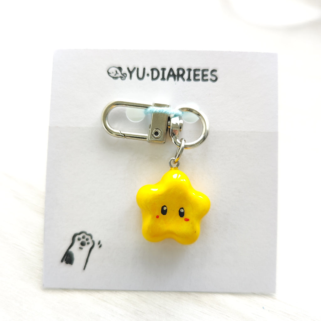 Star Clay Charm Keyring
