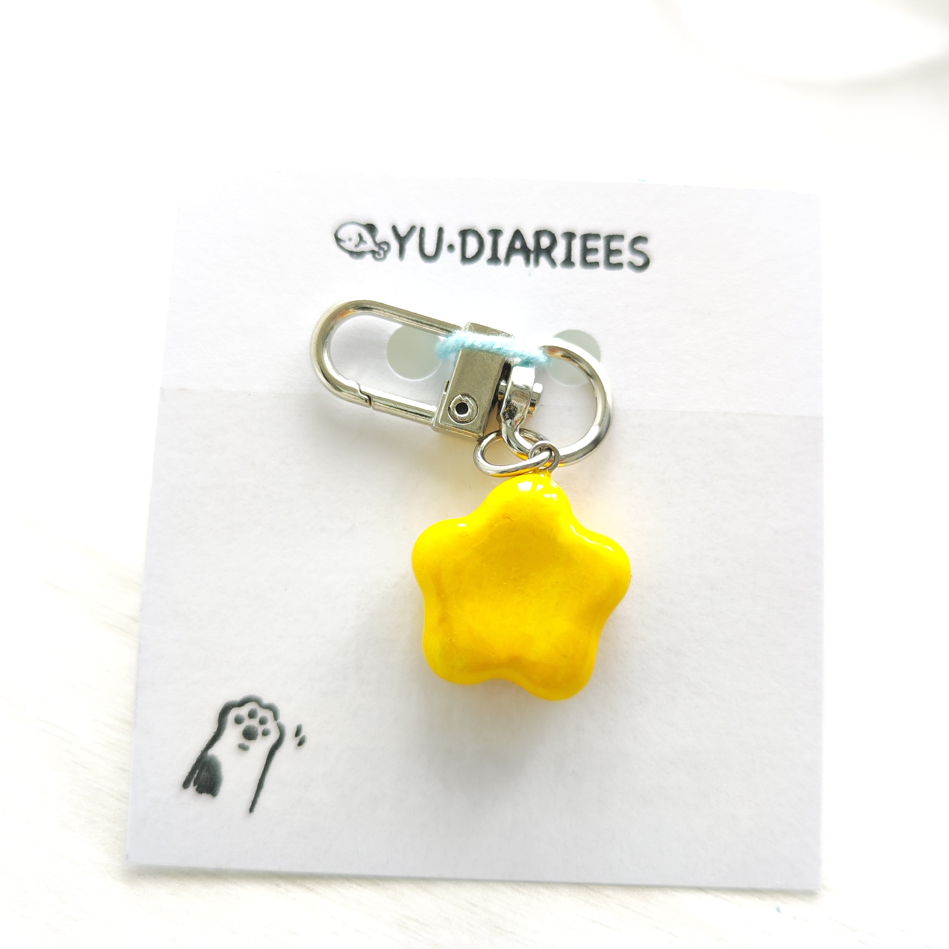 Star Clay Charm Keyring