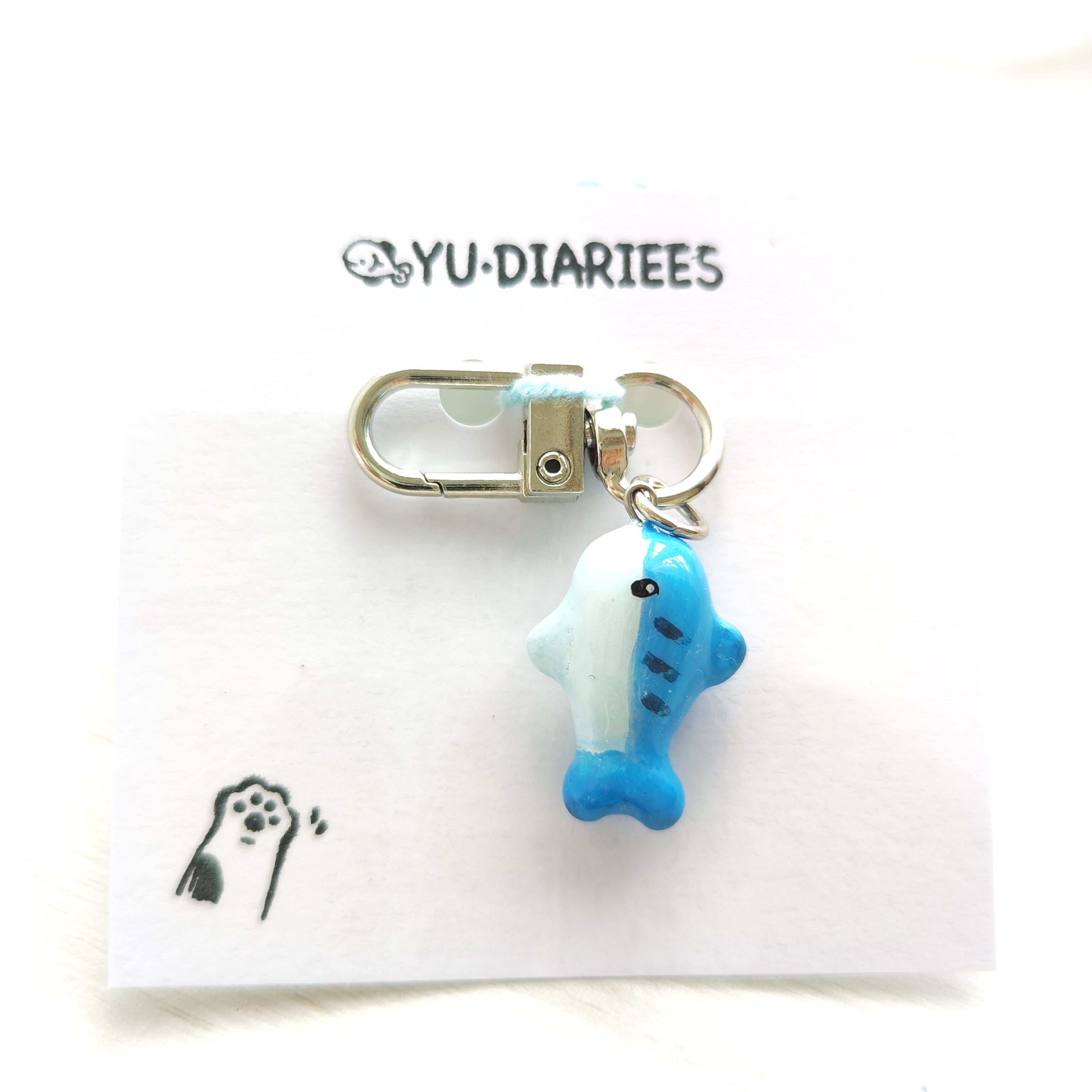 Sardine Fish Clay Charm Keyring