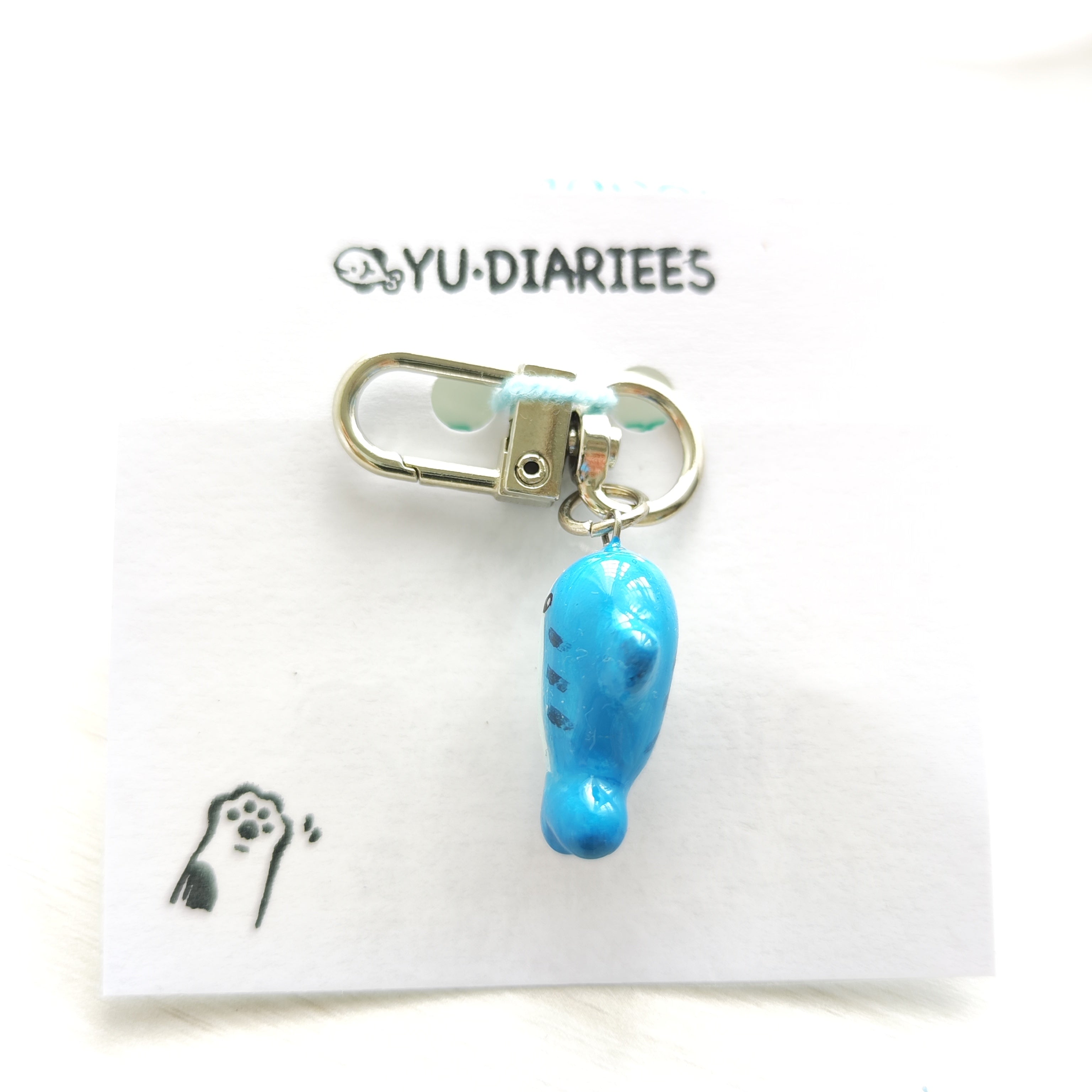 Sardine Fish Clay Charm Keyring