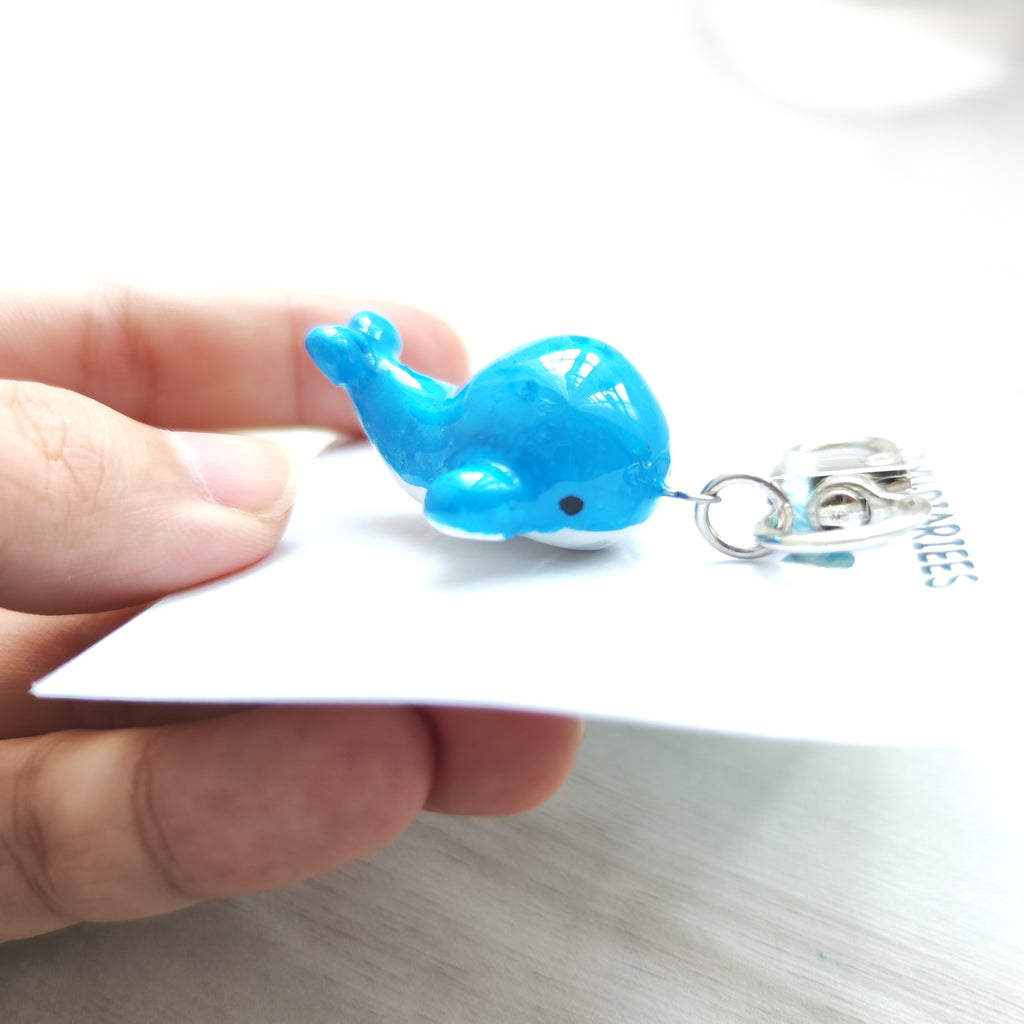 Whale Clay Charm Keyring