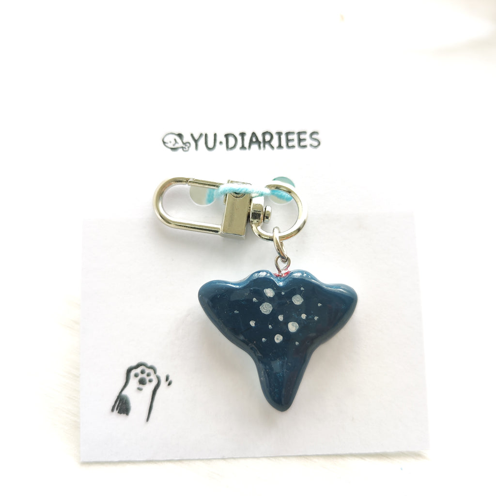 Stingray Clay Charm Keyring