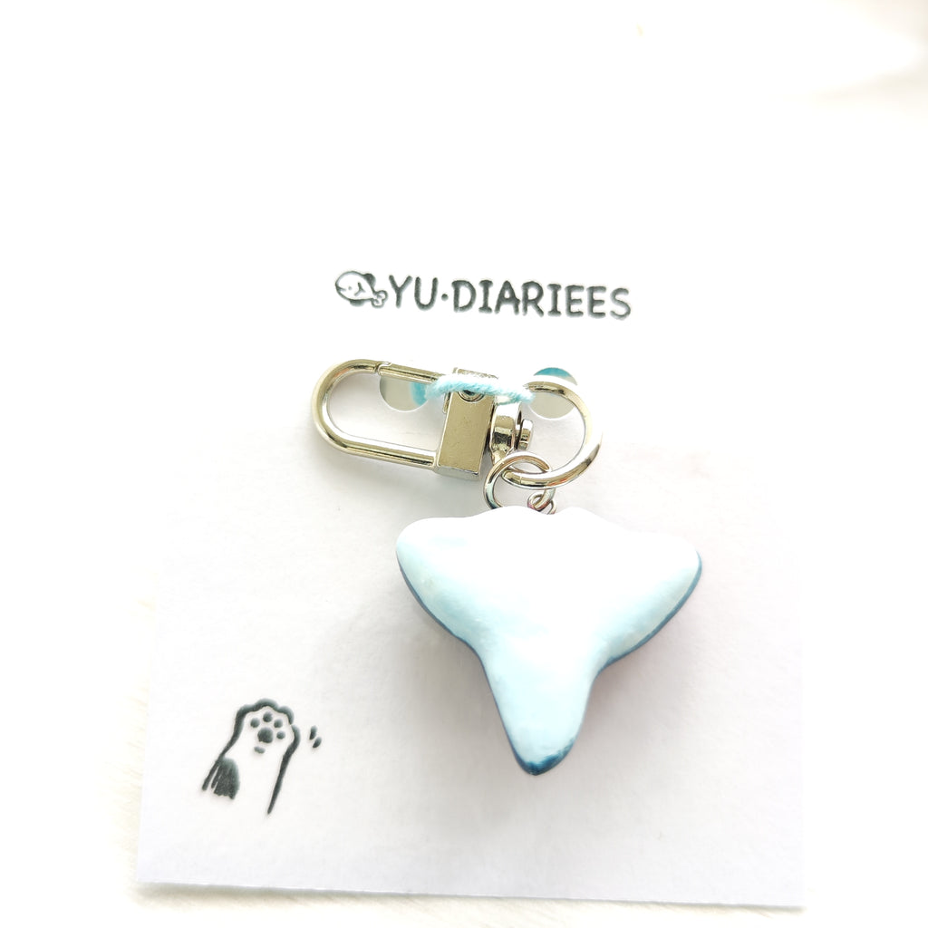 Stingray Clay Charm Keyring
