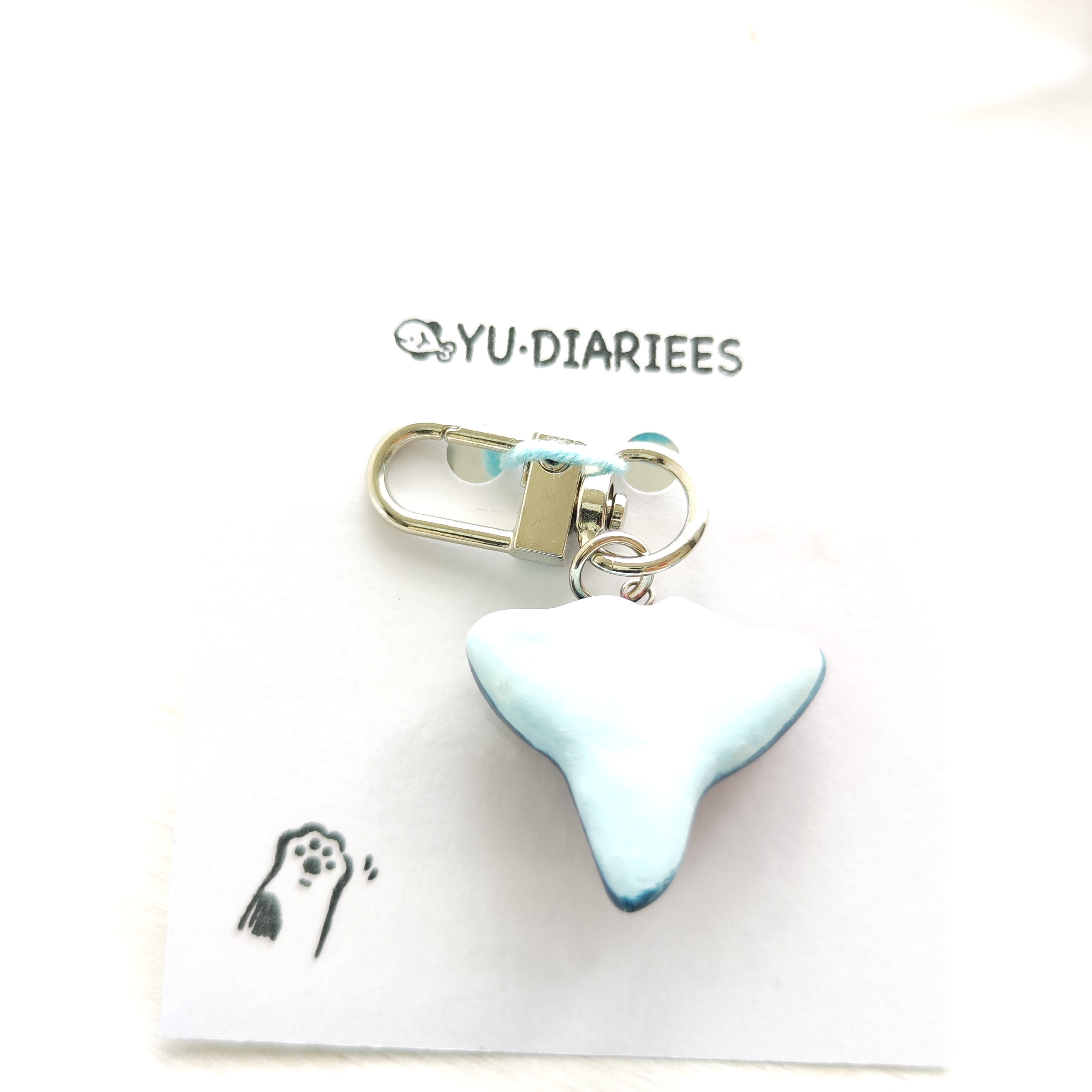 Stingray Clay Charm Keyring