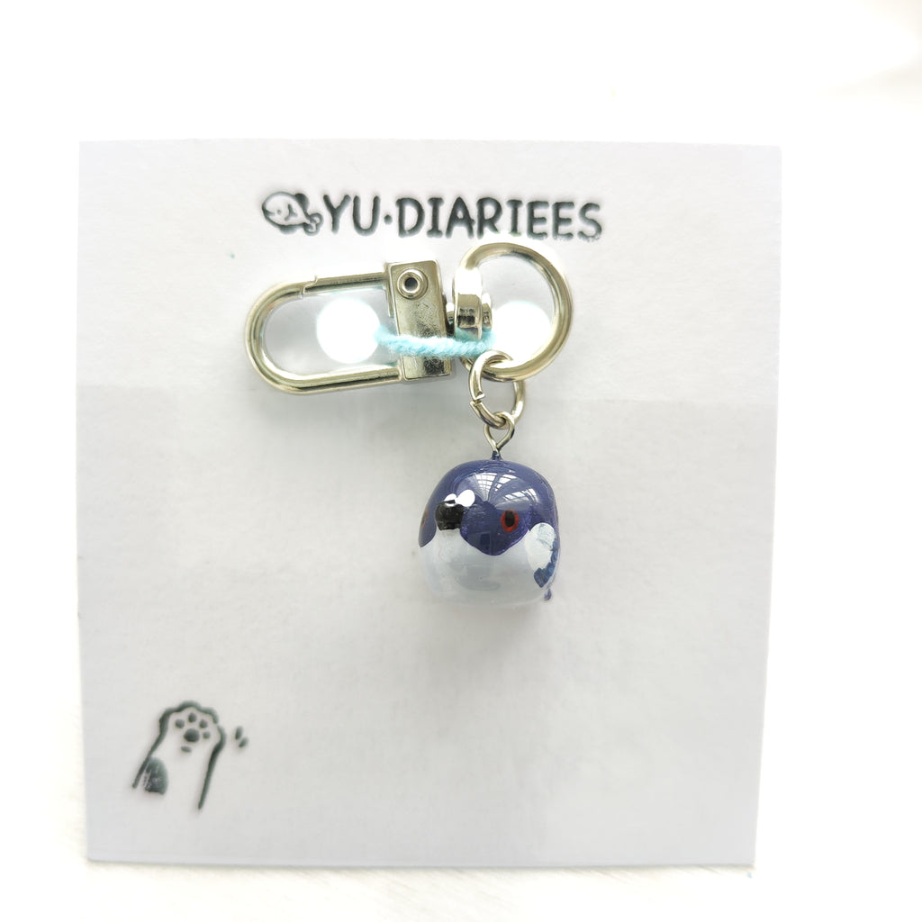 Pigeon Clay Charm Keyring