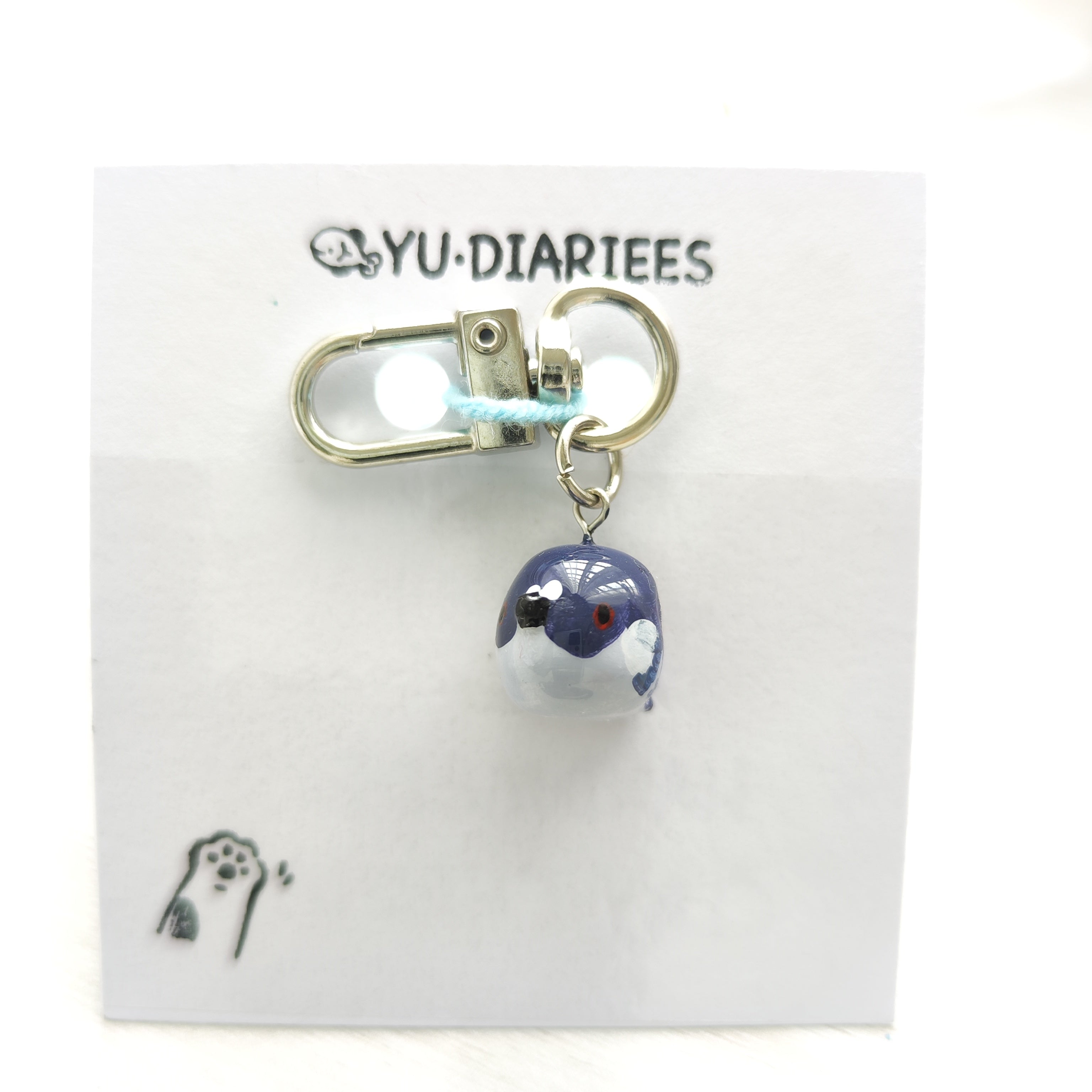 Pigeon Clay Charm Keyring