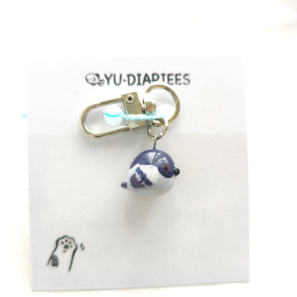 Pigeon Clay Charm Keyring