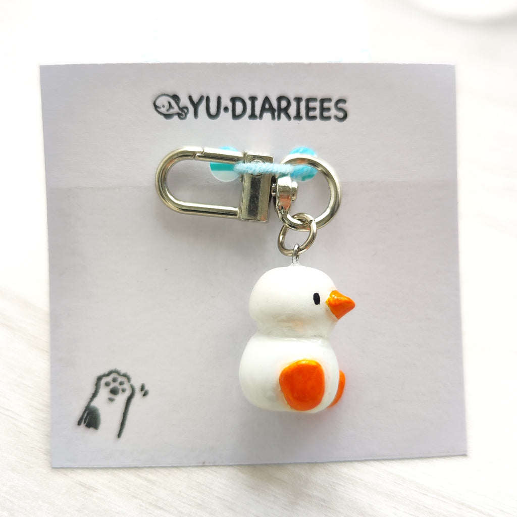 Duck Clay Charm Keyring