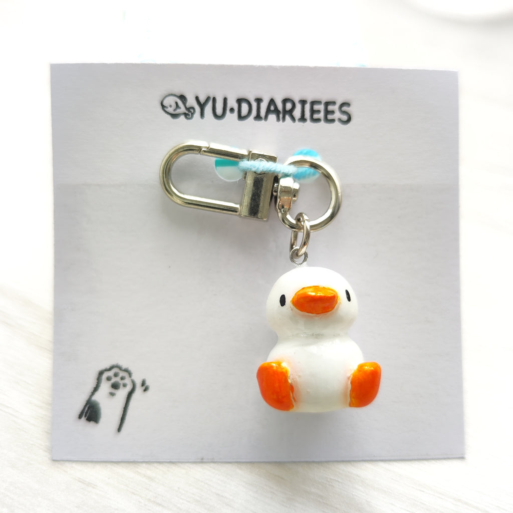 Duck Clay Charm Keyring