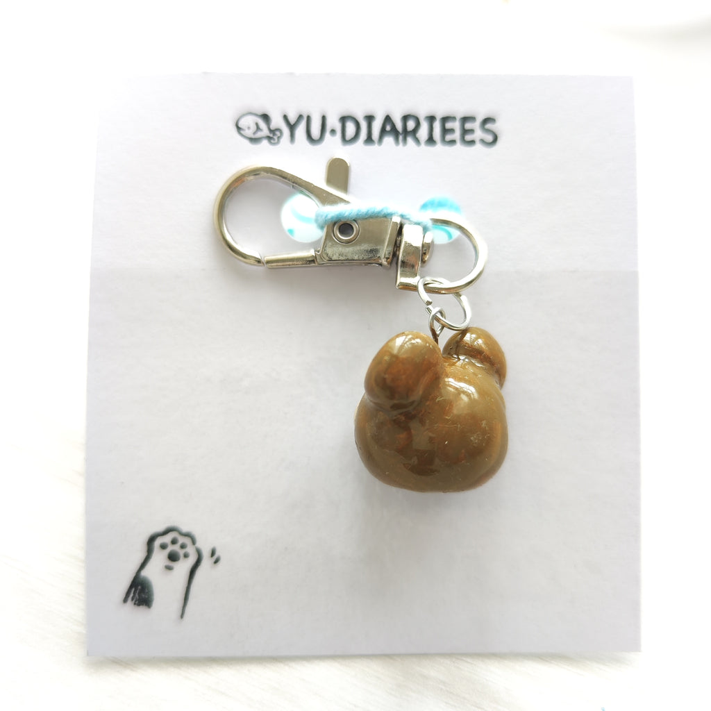 Bear Clay Charm Keyring