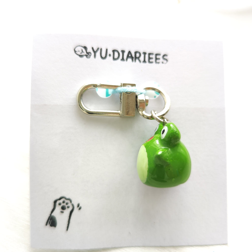 Frog Clay Charm Keyring