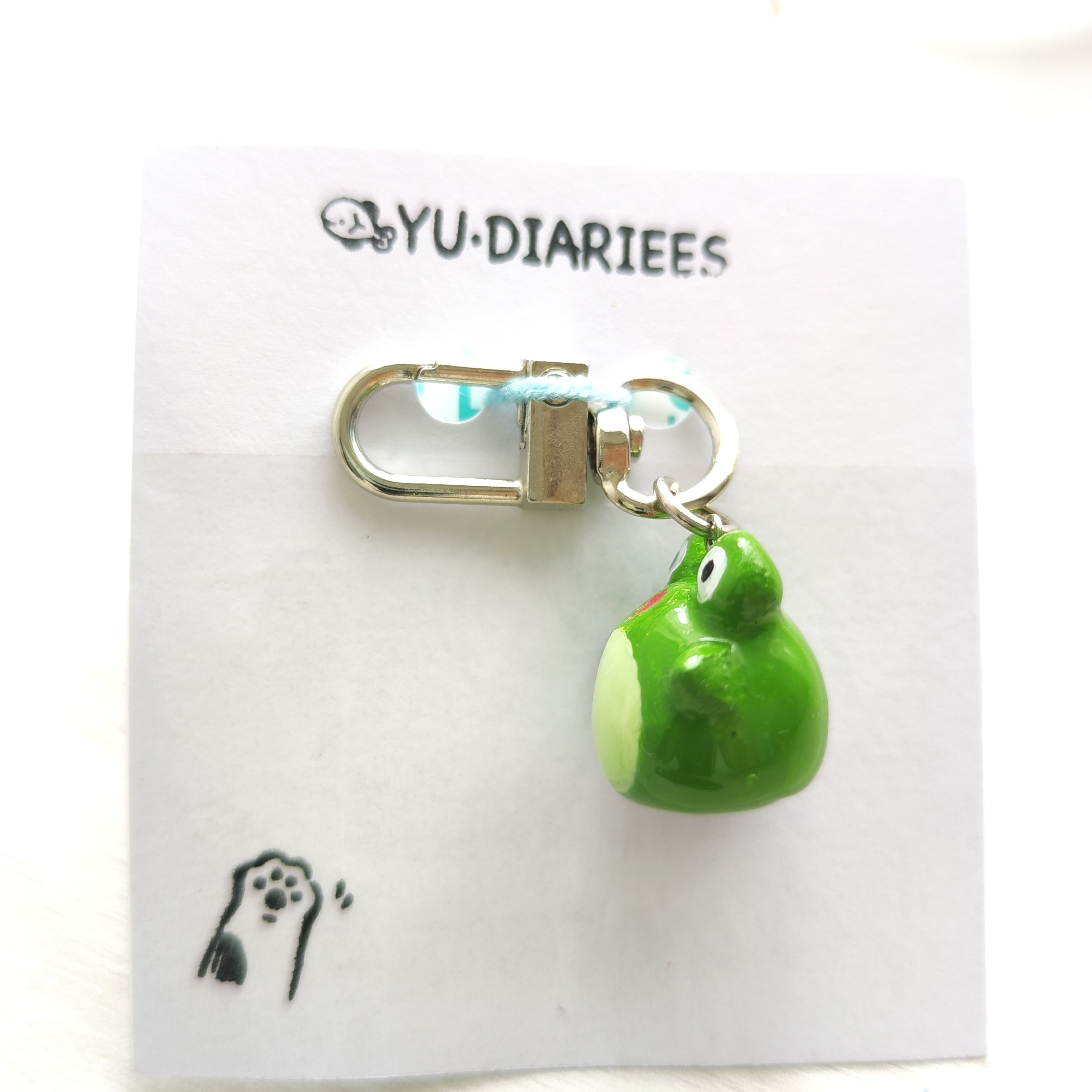 Frog Clay Charm Keyring