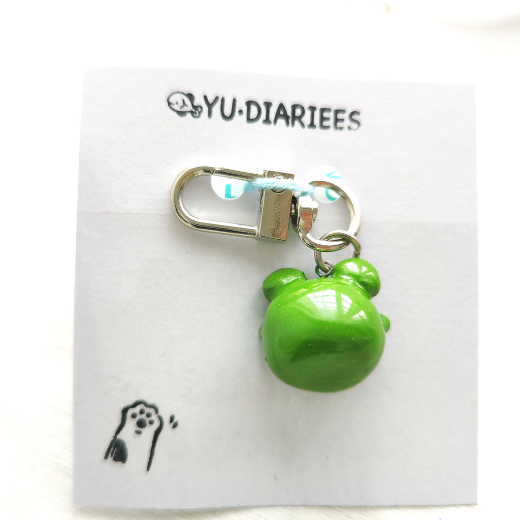 Frog Clay Charm Keyring