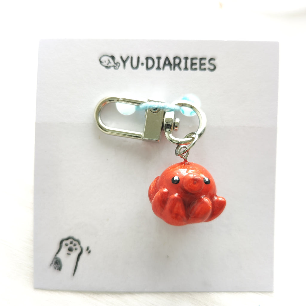 Octopus Clay Charm Keyring