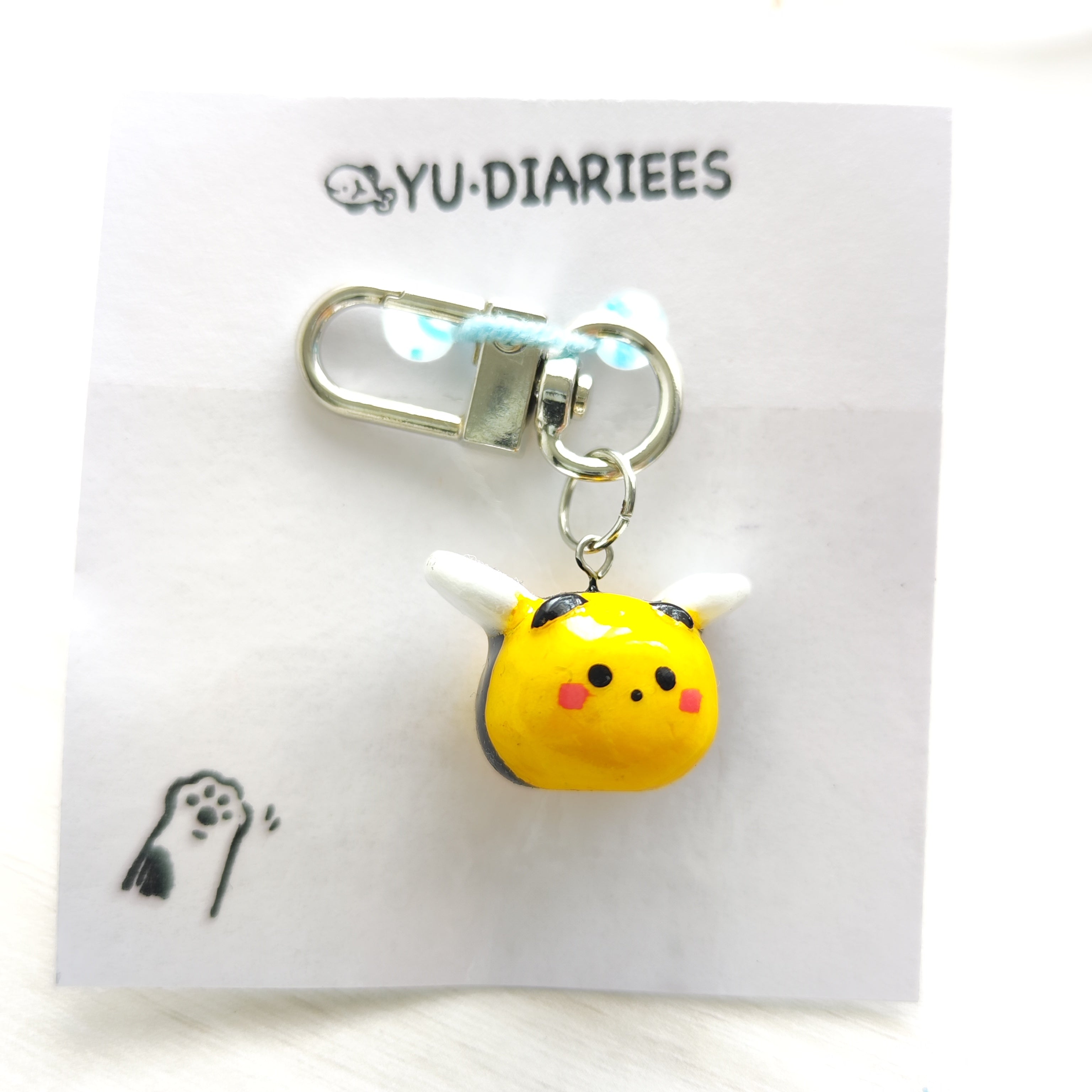 Bee Clay Charm Keyring