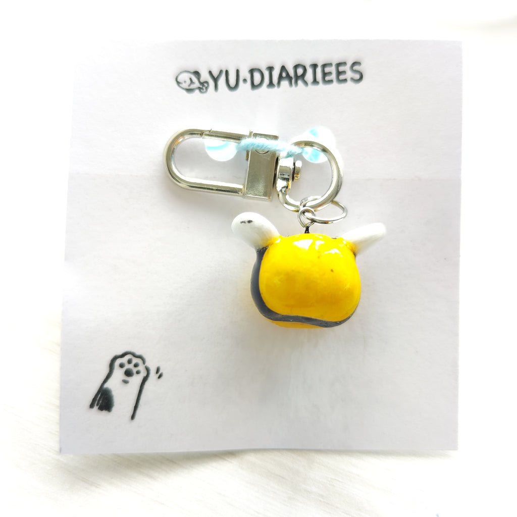 Bee Clay Charm Keyring