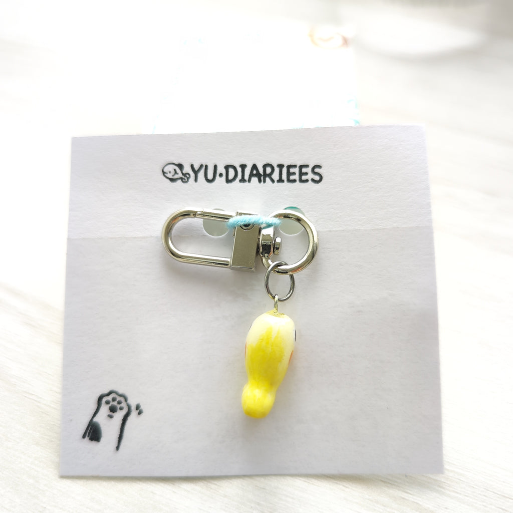 Small Fish Fry Clay Charm Keyring