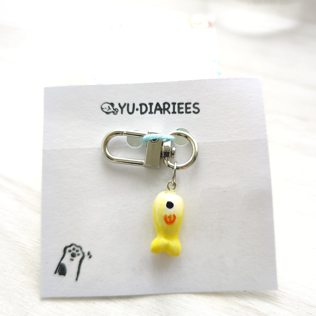 Small Fish Fry Clay Charm Keyring