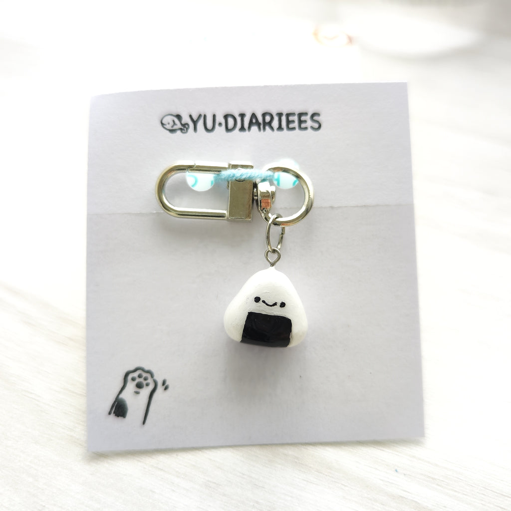 Onigiri Rice Ball Clay Charm Keyring