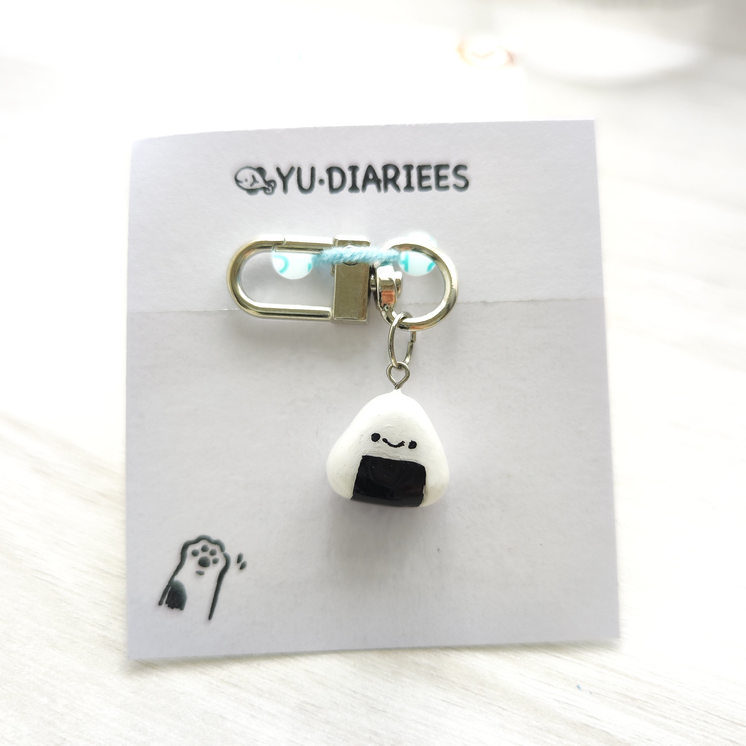 Onigiri Rice Ball Clay Charm Keyring