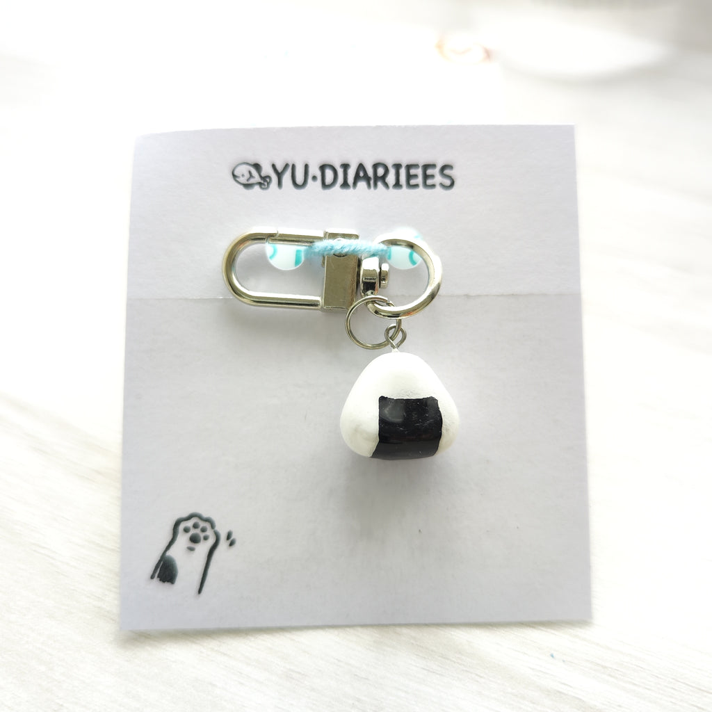 Onigiri Rice Ball Clay Charm Keyring
