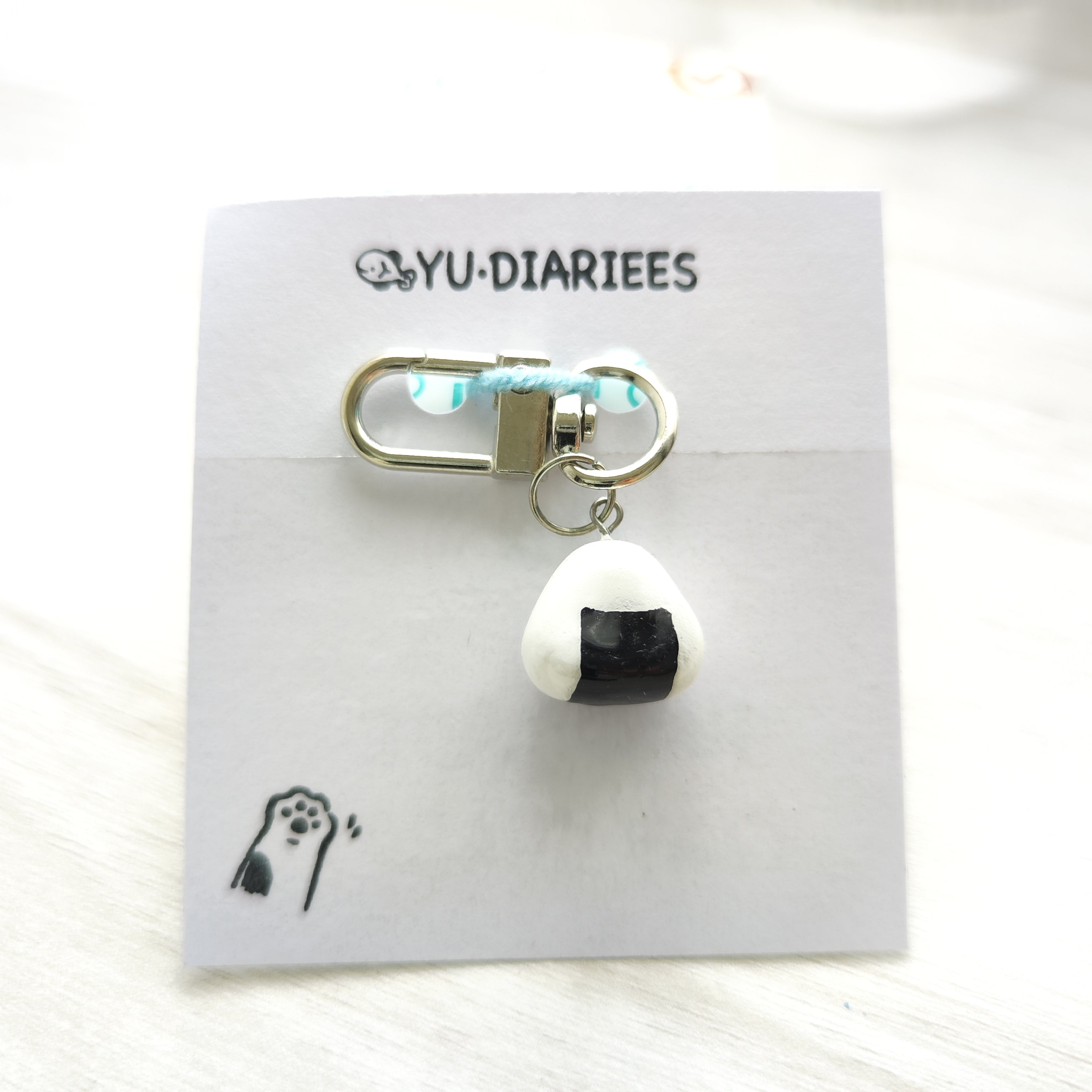 Onigiri Rice Ball Clay Charm Keyring