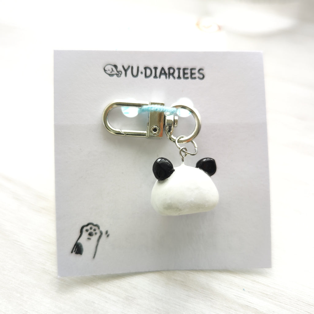 Panda Clay Charm Keyring