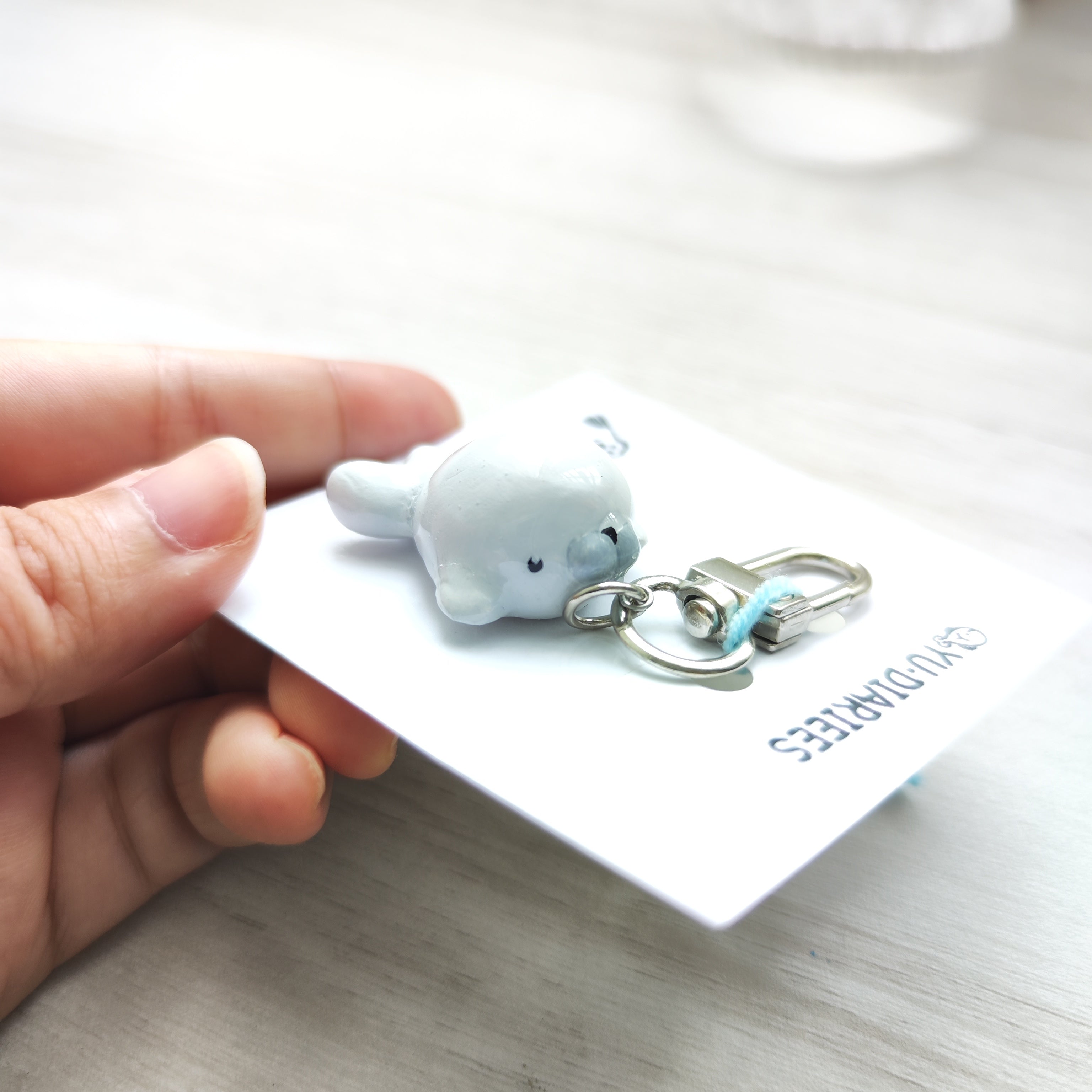 Seal Clay Charm Keyring